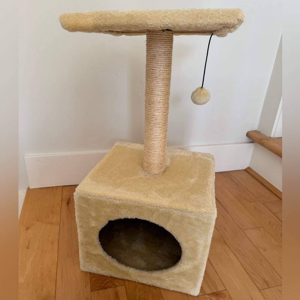 Cat Scratching Post, Cat Condo & Toy for Cats